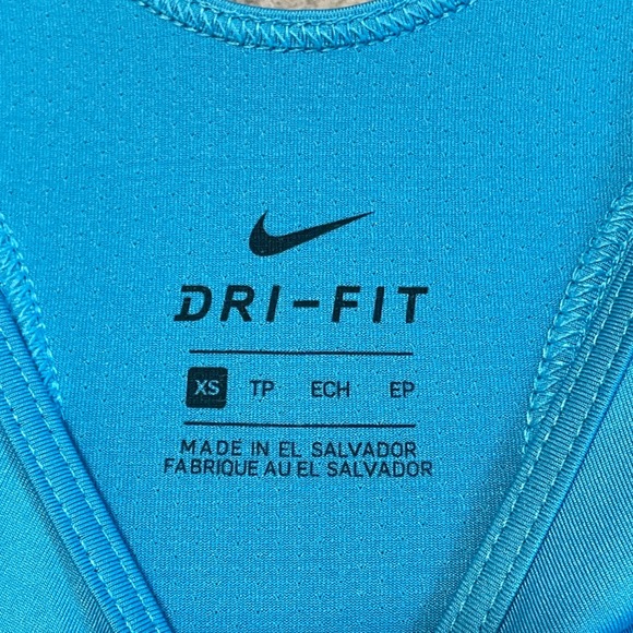 Nike DRI-FIT Tank Top Racerback XS Blue Sleeveless Athletic Workout - Picture 3 of 7
